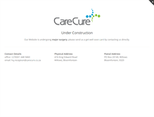 Tablet Screenshot of carecure.co.za